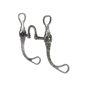 Brandon Anthony Bit & Spur Co. Slow Twist Ported rection Floral Shank Bit