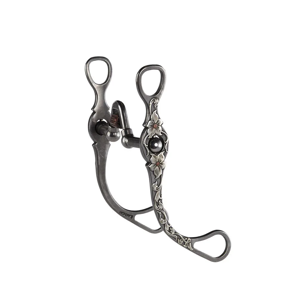 Brandon Anthony Bit & Spur Co. V Cricket rection Floral Shank Bit - Image 2
