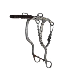 Brandon Anthony Mounted Floral Long Shank Hackamore