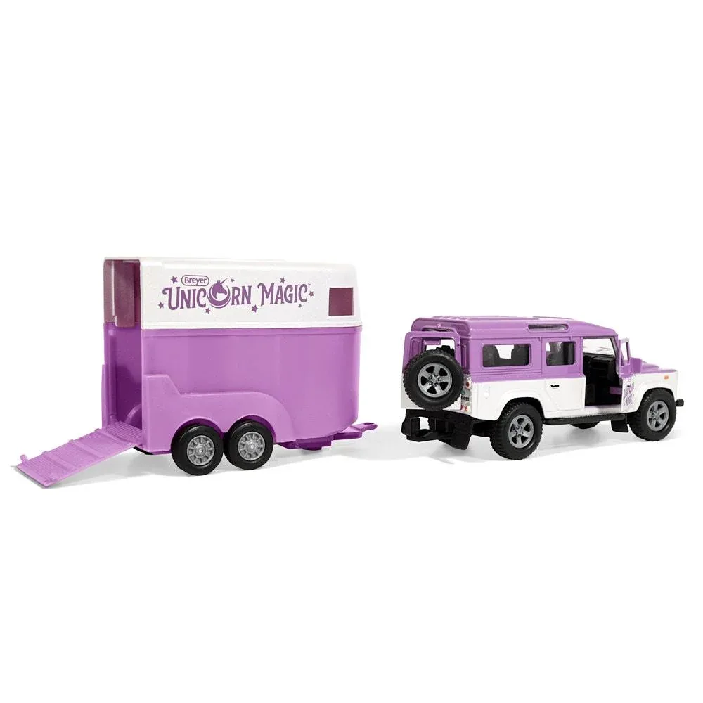 Breyer Unicorn Magic Land Rover Tag A Long Trailer