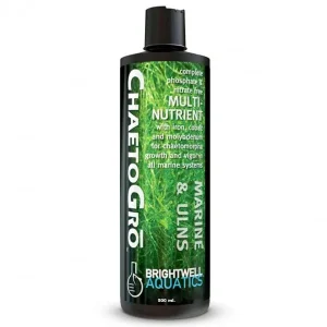 Brightwell Aquatics Chaeto Gro fertilizer for Chaetomorpha algae in Marine Systems, 500 ml 17 fl. oz.