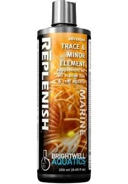 Brightwell Aquatics Replenish - Liquid Trace & Minor Minerals for all Marine Aquaria, 250 ml. / 8.5 oz.