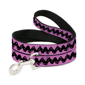 Buckle-Down Peanuts Charlie Brown Dog Leash, Pink/Black