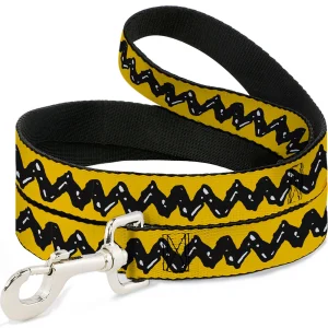 Buckle-Down Peanuts Charlie Brown Dog Leash, Yellow/Black