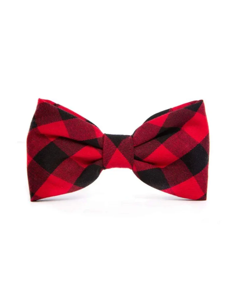 Buffalo Plaid Dog Bow Tie - Image 2