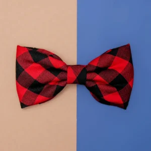 Buffalo Plaid Dog Bow Tie