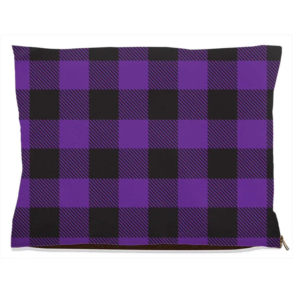 Buffalo Plaid Purple Dog Bed - Image 2