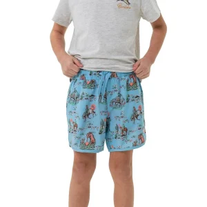 Burlebo Boy's Cowboy Up Swim Trunks