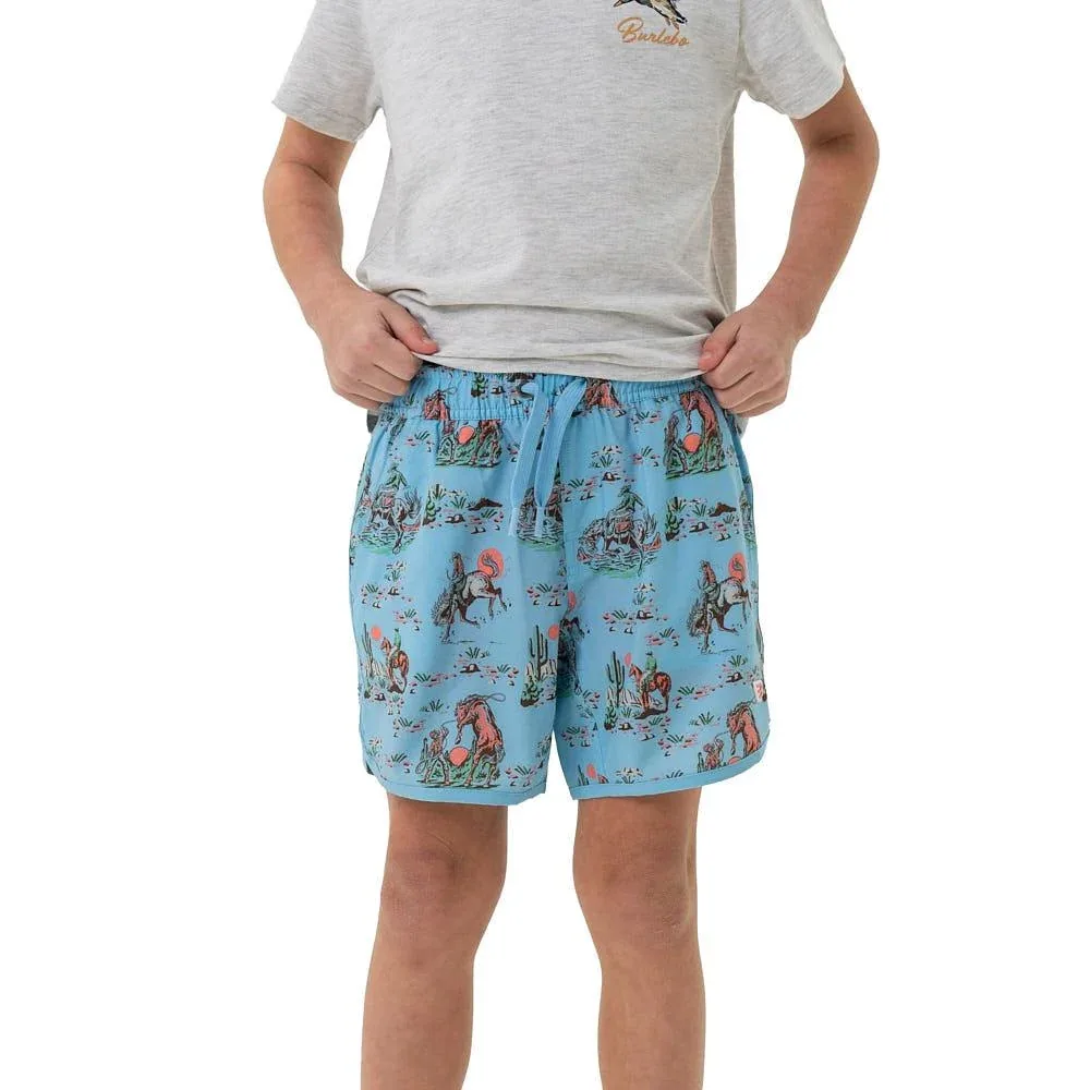 Burlebo Boy's Cowboy Up Swim Trunks