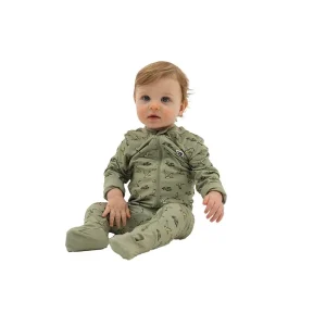 Burlebo Infant Flying Ducks Green Zip Up
