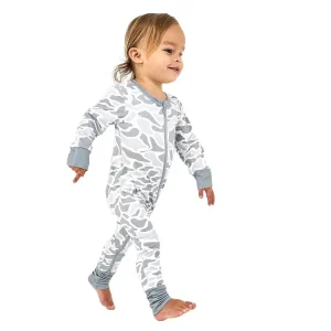 Burlebo Infant White Camo Zip Up