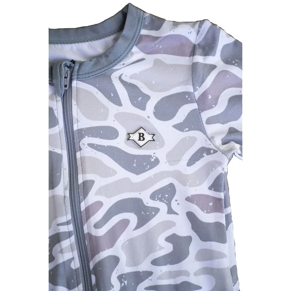 Burlebo Infant White Camo Zip Up - Image 2