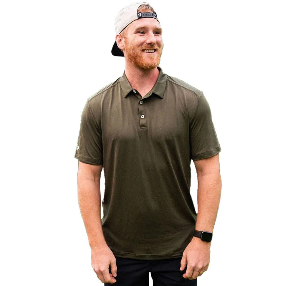 Burlebo Mens Mallard Green Performance Polo - Image 2