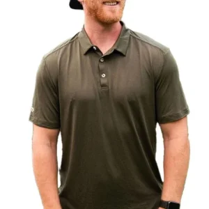 Burlebo Mens Mallard Green Performance Polo