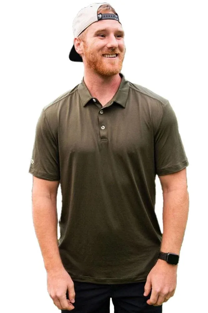 Burlebo Mens Mallard Green Performance Polo
