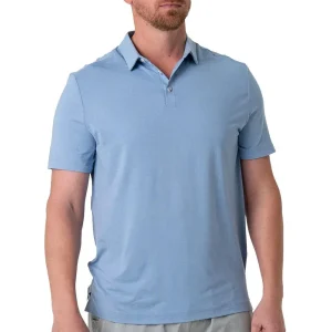 Burlebo Men's Performance Sky Blue Polo
