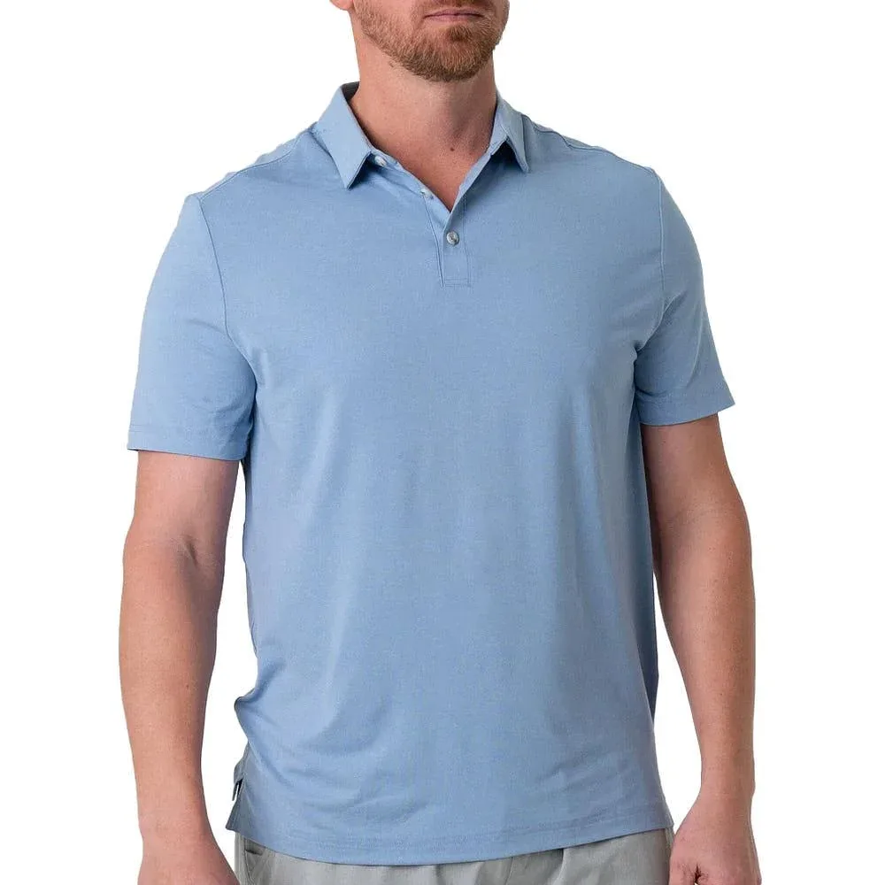 Burlebo Men's Performance Sky Blue Polo