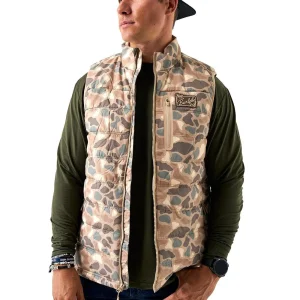 Burlebo Men's Pintail Camo Puffer Vest