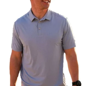 Burlebo Men's Sky Blue Performance Polo