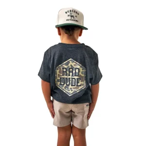 Burlebo Youth Deer Camo Black Rad Dude Tee Shirt