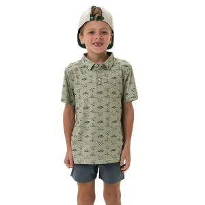 Burlebo Youth Flying Ducks Green Polo