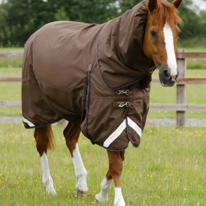 Buster 400g Turnout Rug with Snug-Fit Neck Cover Brown
