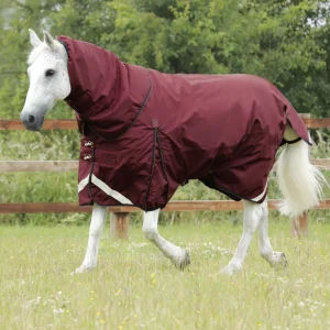 Buster 400g Turnout Rug with Snug-Fit Neck Cover Burgundy
