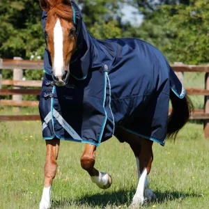 Buster Storm 100g Combo Turnout Rug with Snug-Fit Neck Navy
