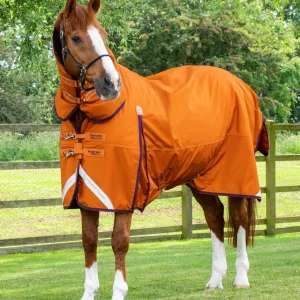 Buster Storm 200g Combo Turnout Rug with Classic Neck Burnt Orange
