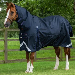 Buster Storm 220g Combo Turnout Rug with Classic Neck Navy