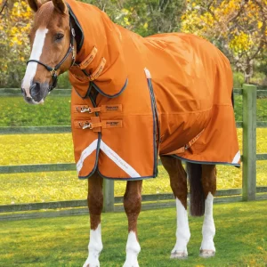 Buster Storm 400g Combo Turnout Rug with Classic Neck Burnt Orange