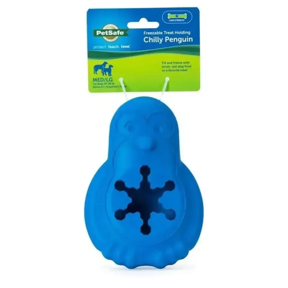Busy Buddy Penguin Dog Toy Blue