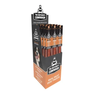 Butcher's Companion Dog Pork Sausage Sticks Display, 25 ct