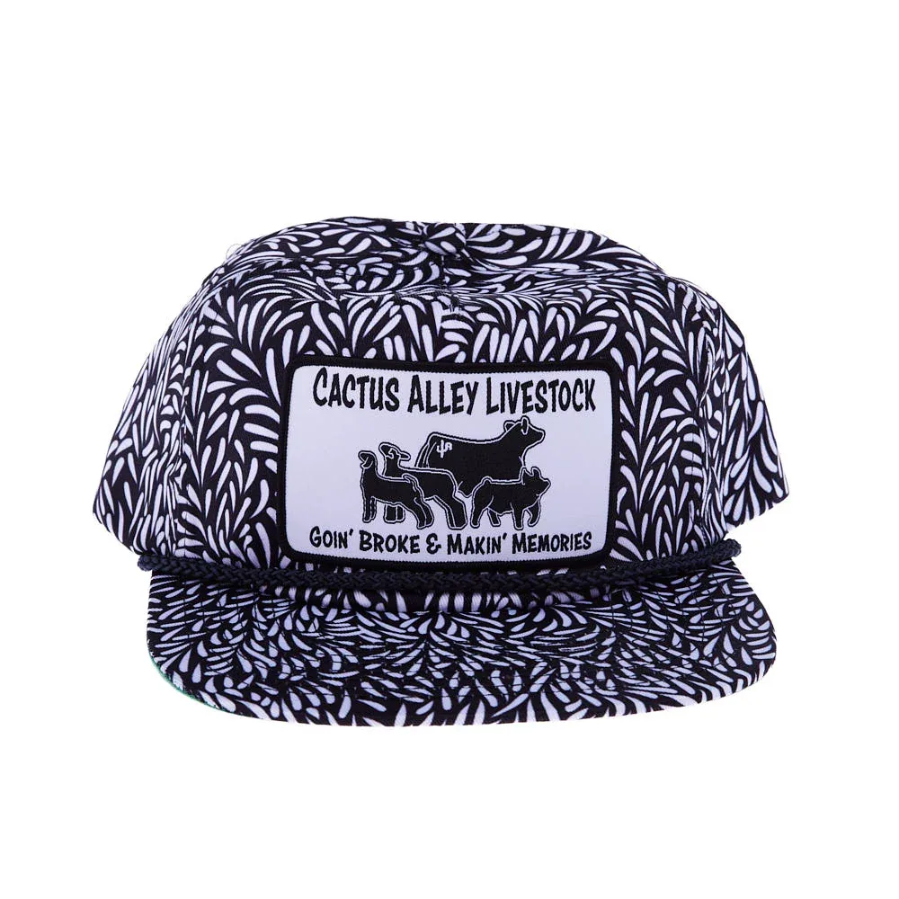 Cactus Alley Hat Co Livestock Black/White Cap - Image 2