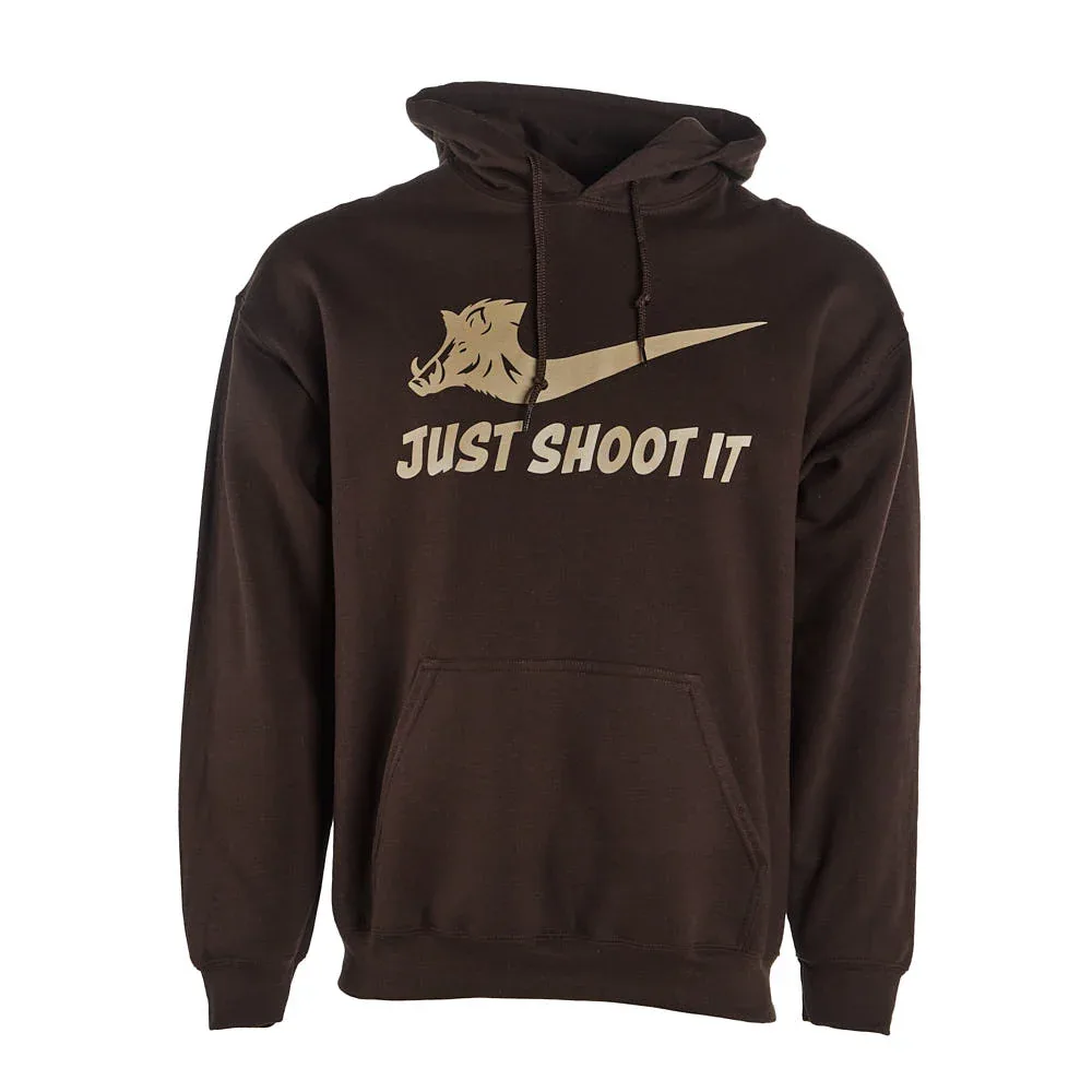 Cactus Alley Hat Co Mens Just Shoot It Chocolate Hoodie - Image 2