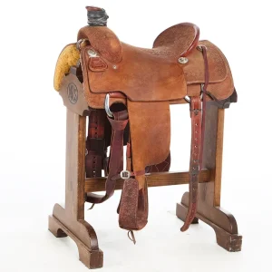 Cactus Saddlery Used 15.5in Relentless Tooled Roughout Team Roper
