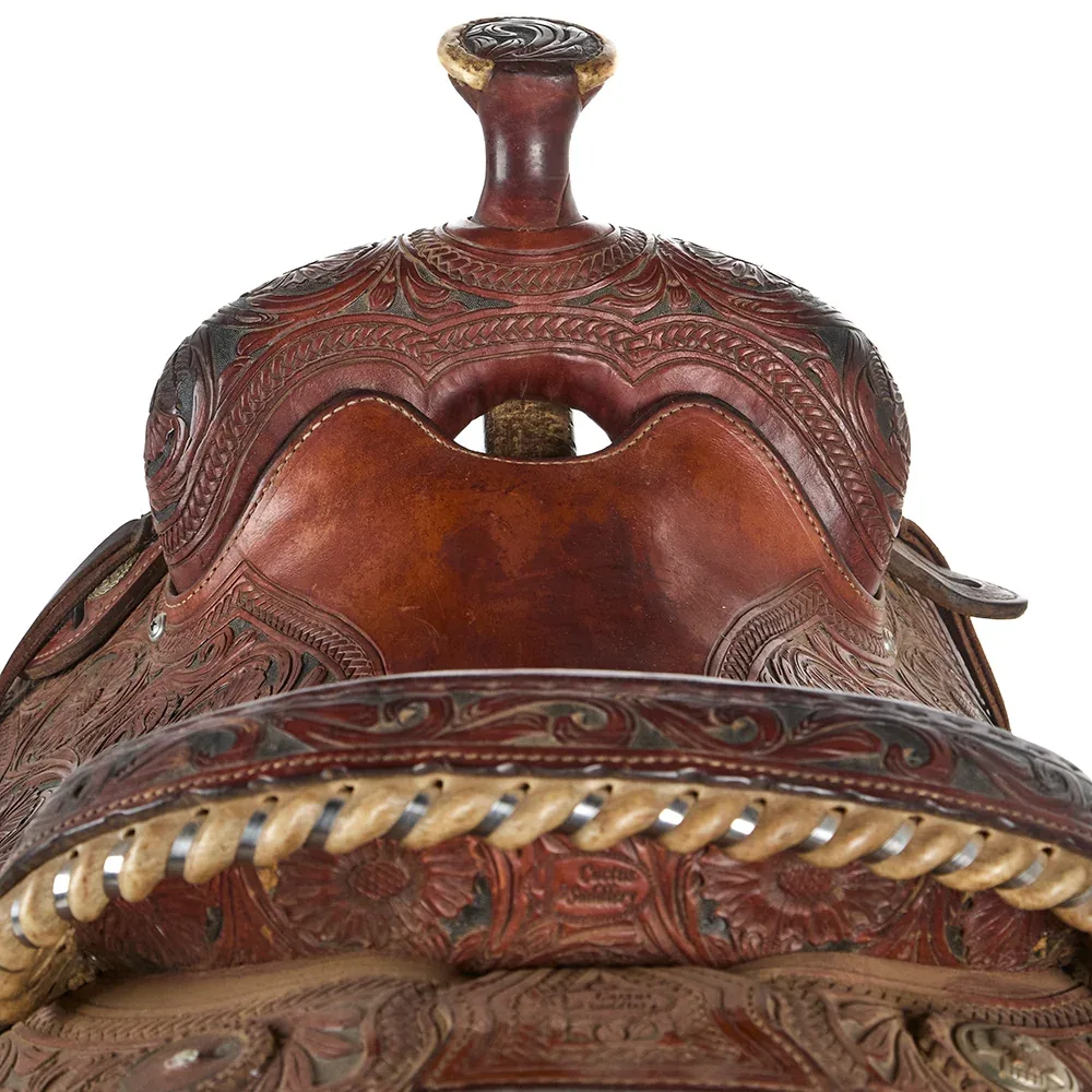 Cactus Saddlery Used 16.5in Fully Tooled Ranch Roper - Image 2