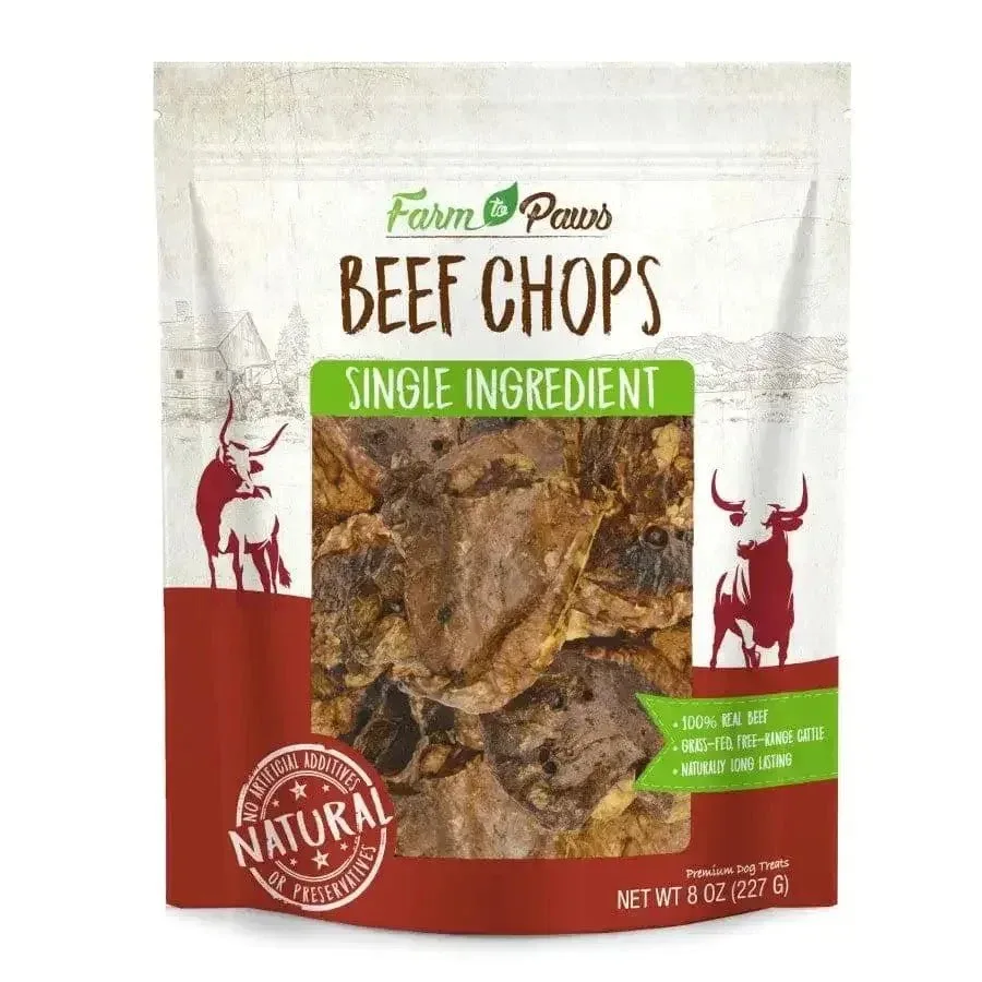 Cadet Farm to Paws Beef Chops - Natural Dog Chews 8 oz