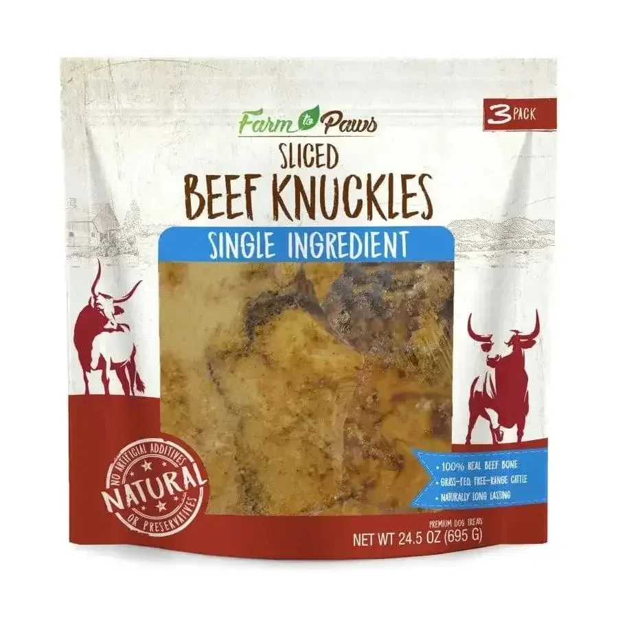 Cadet Farm to Paws Sliced Beef Knuckle Bones - Natural Dog Chews