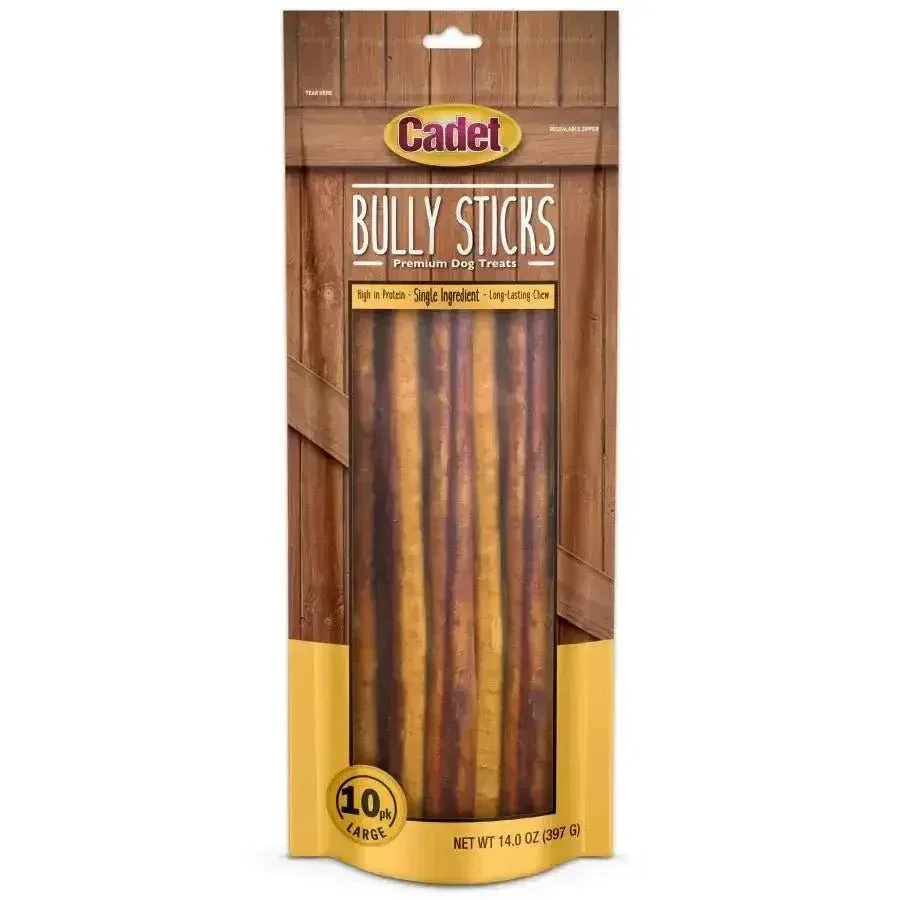 Cadet Large Bully Sticks Long-Lasting Grain-Free Dog Chews