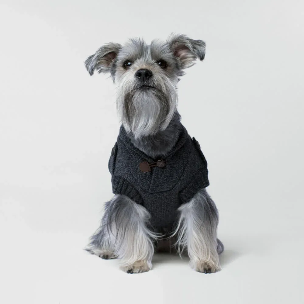 CANADA POOCH | Cargo Cardigan Sweater in Charcoal - Image 2
