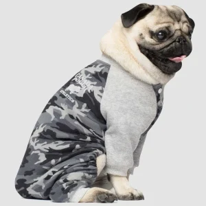 CANADA POOCH | Frosty Fleece Sweatsuit in Grey Camo