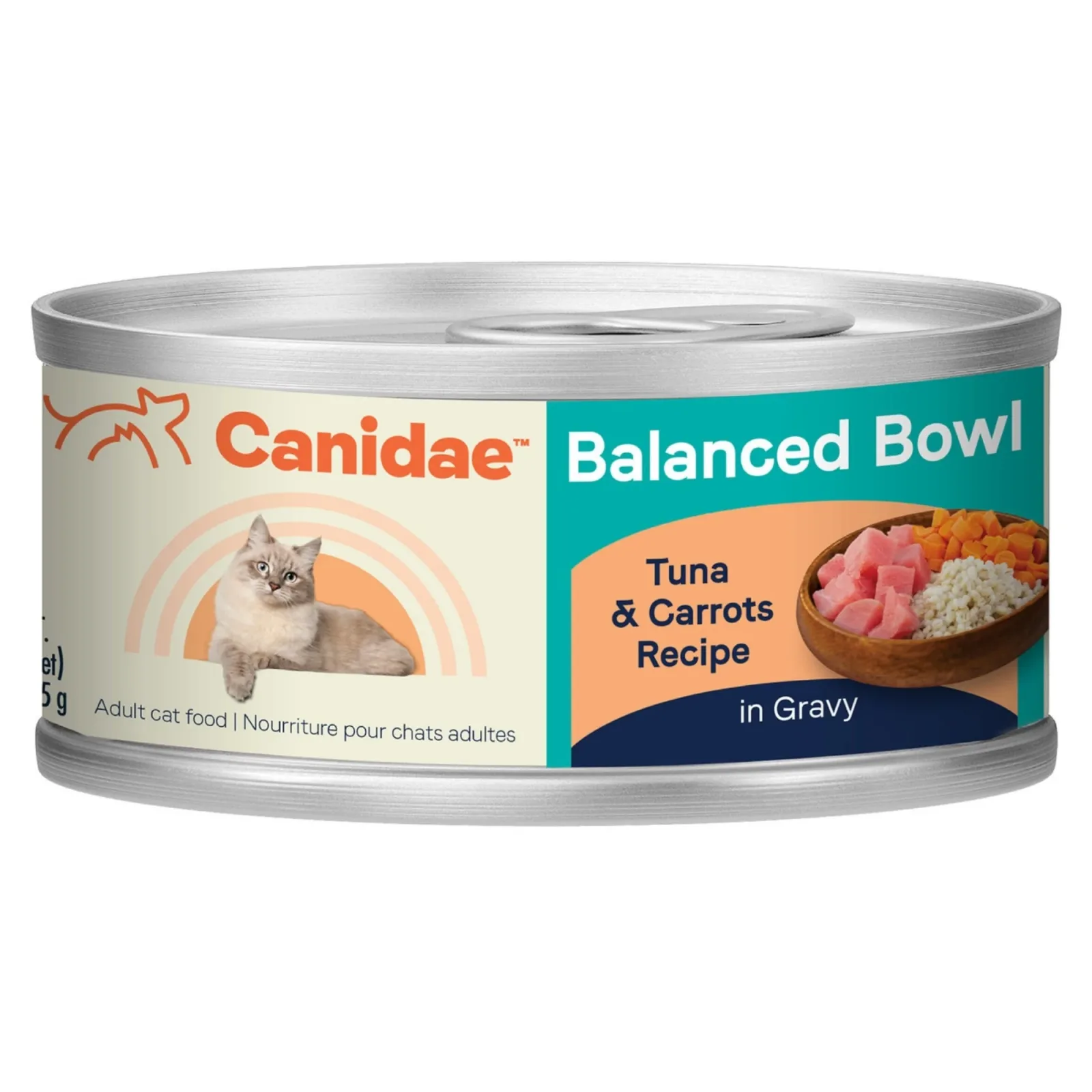 CANIDAE Balanced Bowl Wet Cat Food - Tuna & Carrots in Gravy, 3 oz, 24 ct