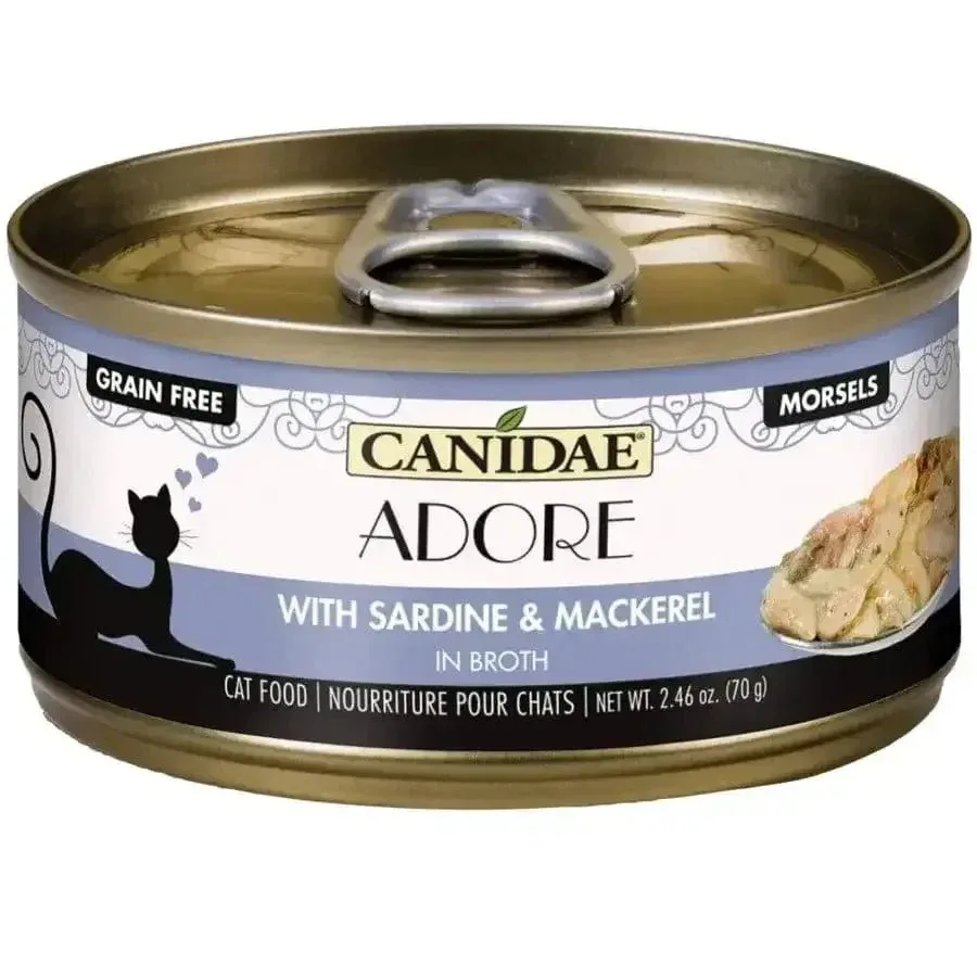 CANIDAE Pure Adore Wet Cat Food Sardine & Mackerel in Broth, 24ea/2.46 oz
