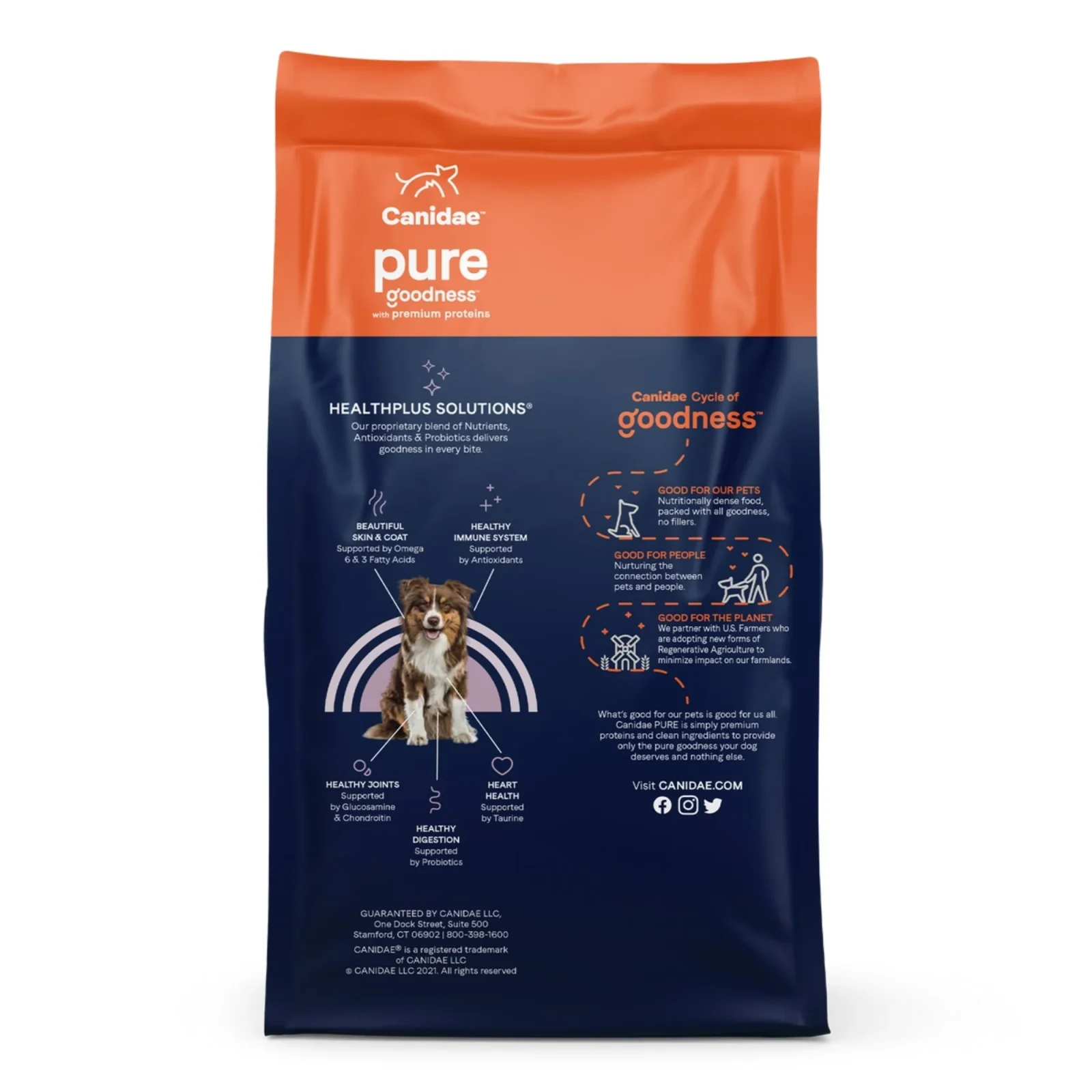 CANIDAE PURE goodness Grain-Free LID Dry Dog Food Bison, Lentil & Carrot 4lb - Image 2