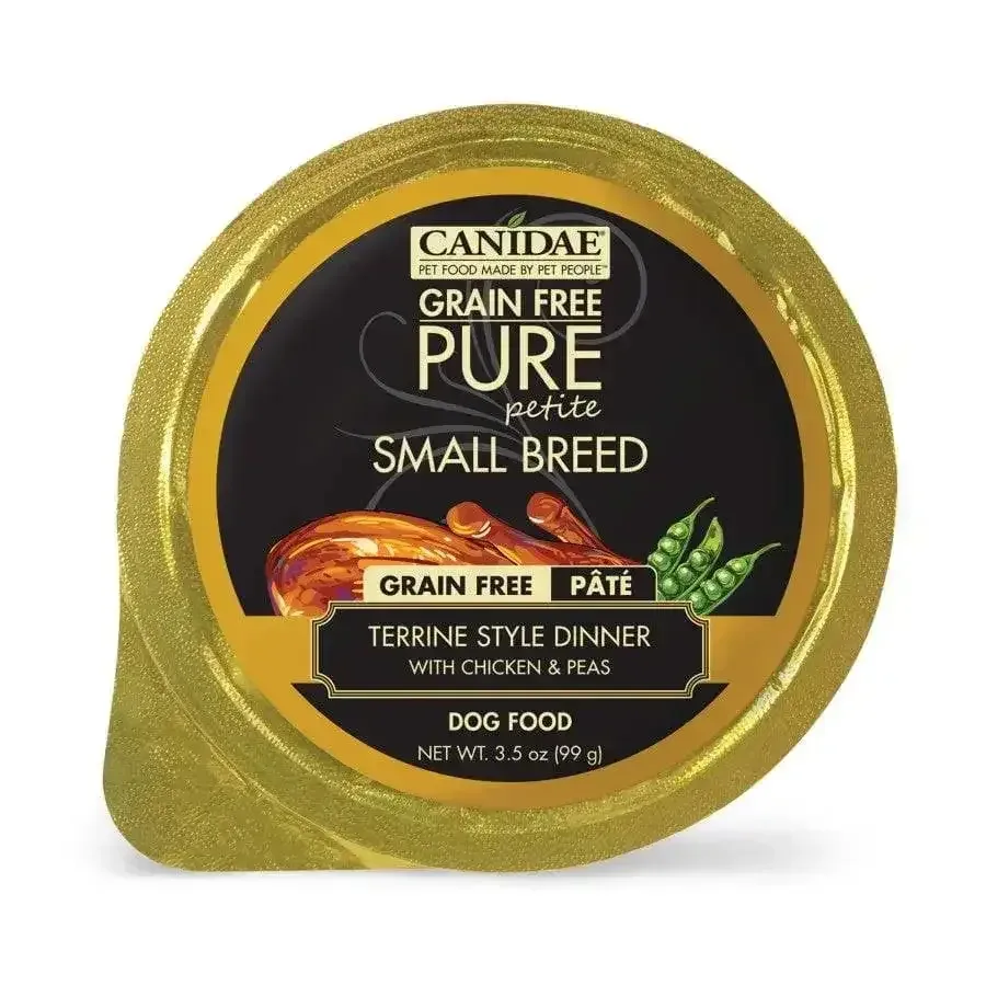 CANIDAE PURE Grain-Free Wet Dog Food for Petite Small Breeds - 12 Pack of 3.5 oz Cans