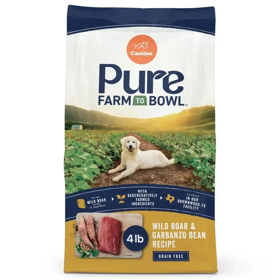 CANIDAE PURE Grain-Free Wild Boar & Garbanzo Bean Recipe - Premium Dry Dog Food