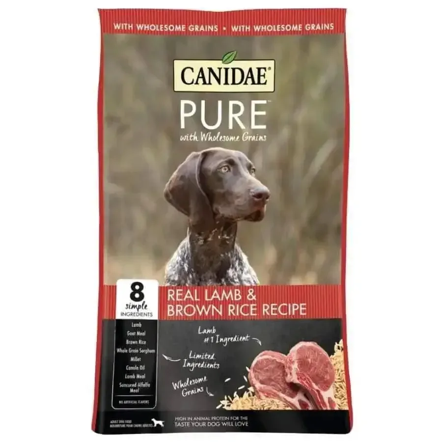 CANIDAE PURE with Wholesome Grains Real Lamb & Brown Rice Recipe Dry Dog Food