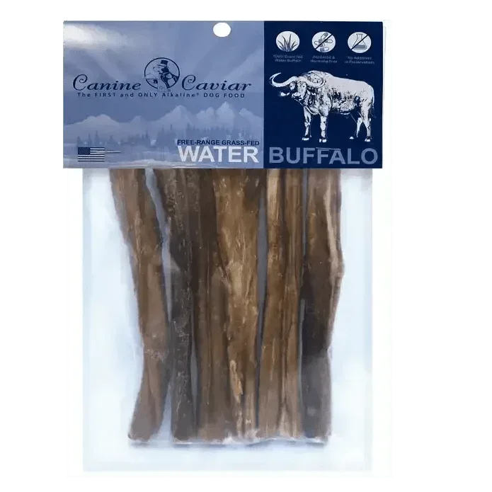 Canine Caviar Water Buffalo Bully Stix Dog Treats