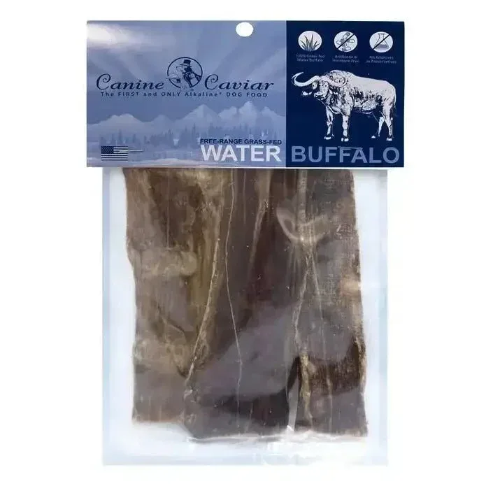 Canine Caviar Water Buffalo Jerky Flat Dog Treats 3pk, 6"